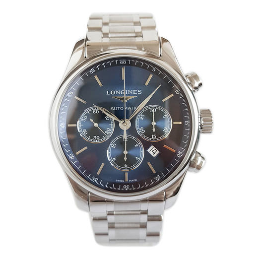 【95新】LONGINES 浪琴L2.859.4.92.6自动机械机芯日期显示、计时44MM（男款）名匠系列精钢240126NJ31 商品图0