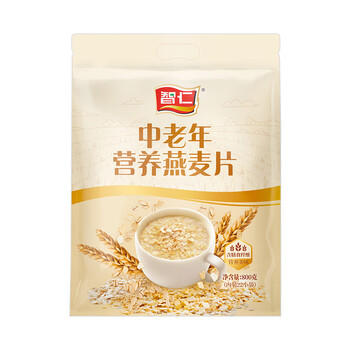 智仁 中老年营养燕麦片 独立小袋包装  800g 纯香粗粮 谷物代餐麦片 /水饮冲调 /冲饮谷物 /麦片 商品图4