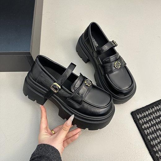 【YW】无忧购英伦风厚底乐福鞋女2026春季新款复古增高小皮鞋H9275（3.1截单后3-7天发货) 商品图3