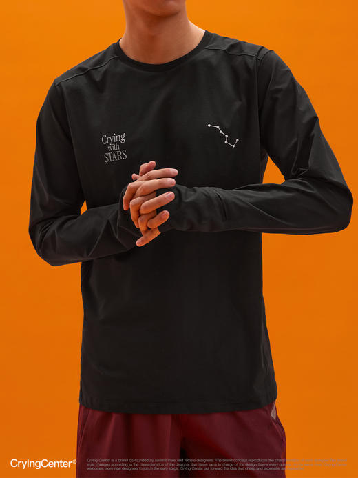 CryingCenter 速干凉感北斗星系反光冲孔跑步训练长袖 哭喊中心 商品图1