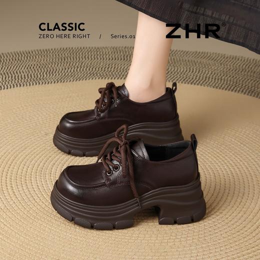 ZHR则则厚底增高单鞋英伦小皮鞋2026新款气质百搭洋气乐福鞋女鞋 商品图9