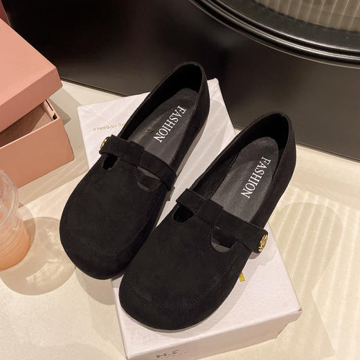 【YW】无忧购法式复古圆头单鞋女春季新款软底百搭玛丽珍鞋580（3.1截单后3-7天发货) 商品图5