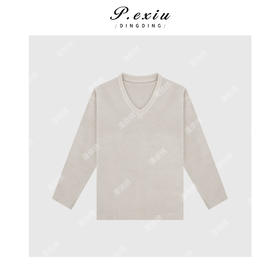 A008潘依绣丁丁宠粉羊-毛 文艺风气质小V领毛衣 Q5689