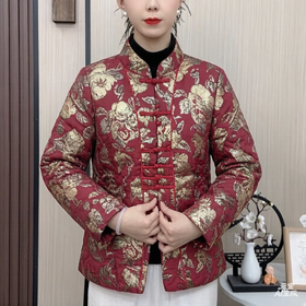 【特价清仓】传统文化唐装女春秋棉衣外套11306款 上衣烫金