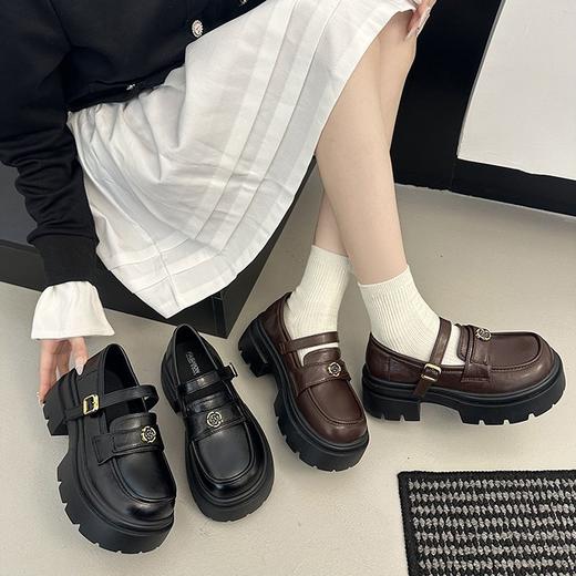 【YW】无忧购英伦风厚底乐福鞋女2026春季新款复古增高小皮鞋H9275（3.1截单后3-7天发货) 商品图4