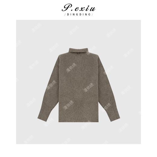 A008潘依绣丁丁宠粉浣熊-绒 羊-毛不规则设计感毛衣 Q34004 商品图1