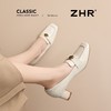 ZHR则则山茶花优雅浅口单鞋女2026新款时髦百搭复古方头粗跟单鞋 商品缩略图4