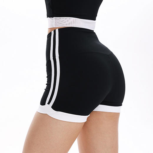 【3~5天发货】跃牌【美度空间】系列 撞色运动风高腰瑜伽短裤女亲肤裸感健身裤DK62006 商品图1