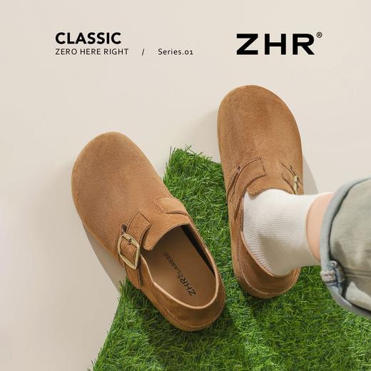 ZHR复古勃肯鞋女2026春季新款懒人一脚蹬两穿半拖鞋内增高休闲鞋 商品图8