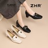 ZHR则则山茶花优雅浅口单鞋女2026新款时髦百搭复古方头粗跟单鞋 商品缩略图7