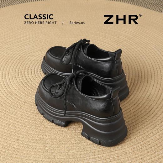 ZHR则则厚底增高单鞋英伦小皮鞋2026新款气质百搭洋气乐福鞋女鞋 商品图0