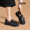 ZHR真皮山茶花英伦风小皮鞋2026春季新款通勤女鞋百搭单鞋乐福鞋 商品缩略图8