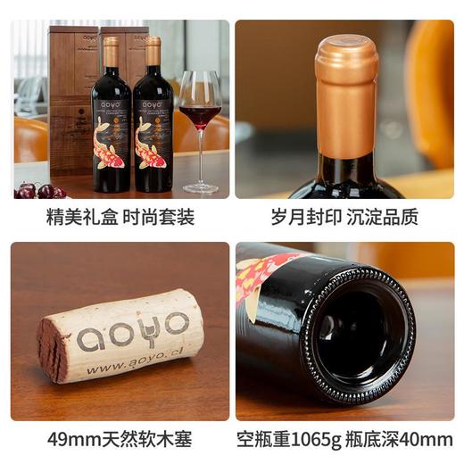 傲鱼智利原装原瓶进口红酒干红葡萄酒水果酒整箱送礼盒装 商品图2