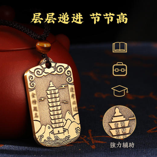 【祈愿吉品】北斗七星文昌宝塔吊坠男女黄铜佩戴文昌挂饰 商品图2