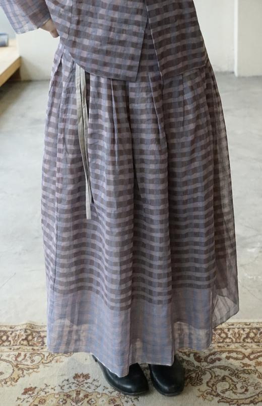 Khadi and Co丝棉格纹半裙 商品图0