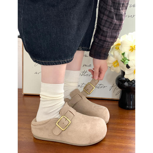 【YW】无忧购春季新款厚底百搭舒适两穿一脚蹬勃肯休闲鞋MIS-5949（3.7截单后3-7天发货) 商品图11