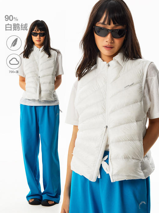 CryingCenter半透明暖冬立领收腰放射排骨状无胆羽绒马甲 商品图3