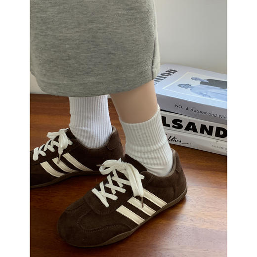 【YW】无忧购春季新款平底百搭三道杠时尚舒适运动休闲女鞋MIS-6553（3.7截单后3-7天发货) 商品图4