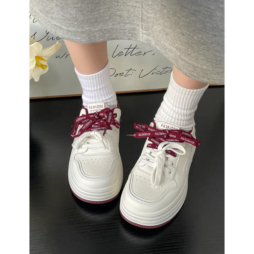 【YW】无忧购春季新款厚底增高撞色百搭板鞋休闲小白鞋MIS-6851（3.7截单后3-7天发货) 商品图6