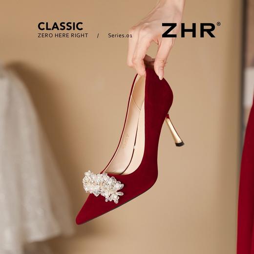 ZHR则则尖头法式高跟鞋2026新款气质百搭婚鞋伴娘鞋细跟单鞋女鞋 商品图8