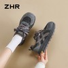 ZHR则则头层猪皮阿甘鞋女春秋款网面运动鞋女百搭休闲鞋德训鞋女 商品缩略图3