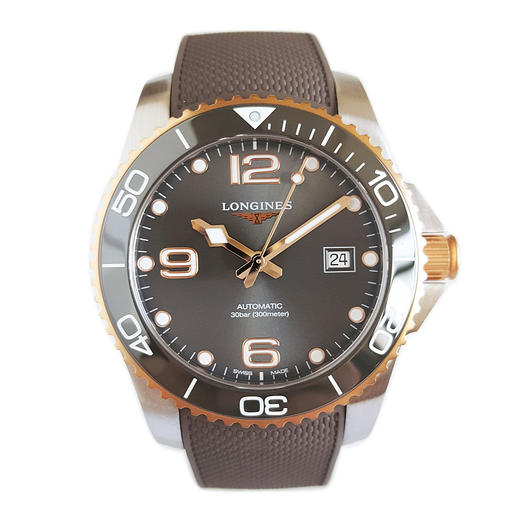 【95新】LONGINES 浪琴L3.781.3.78.9自动机械机芯日期显示41MM（男款）康卡斯系列精钢/玫瑰金PVD涂层270126TJ31 商品图0