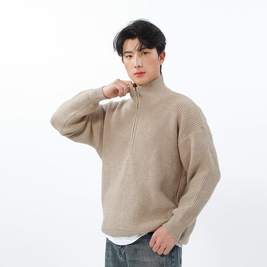 高领拉链套头毛衣-纪念日百货门店同款169450488 商品图0