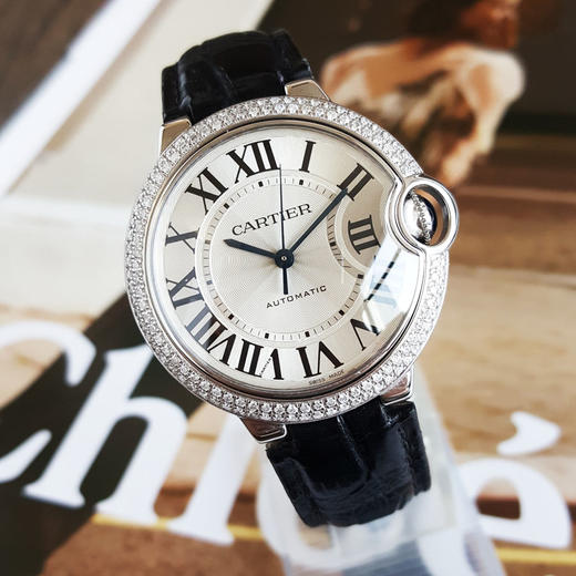 【95新】CARTIER 卡地亚W6920046自动机械机芯36MM（中性款）蓝气球系列后镶钻石表圈140126NJ29 商品图3