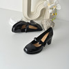 经典鲨2026春专柜款时尚圆头甜美蝴蝶结高粗跟玛丽珍单鞋女KW89-617061 商品缩略图5
