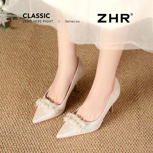 ZHR则则尖头法式高跟鞋2026新款气质百搭婚鞋伴娘鞋细跟单鞋女鞋 商品图9