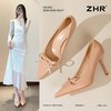 ZHR则则尖头裸色高跟鞋女2026春季新款蝴蝶结浅口单鞋气质女鞋子 商品缩略图1
