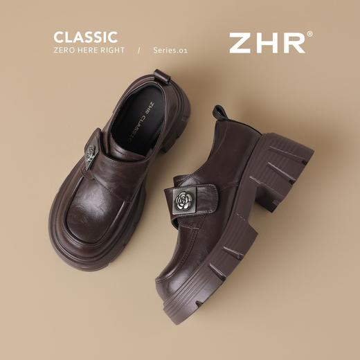 ZHR则则复古经典厚底增高乐福鞋2026春季新款百搭舒适通勤小皮鞋 商品图7