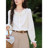鹿向南「春日衬意」娃娃领蝴蝶结白色衬衫女春季新款宽松长袖上衣 商品缩略图3