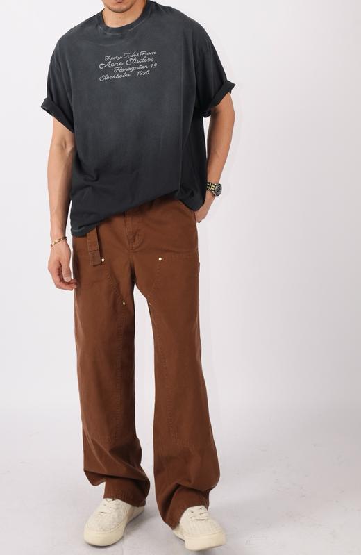 男款棉质印花短袖T恤he001 商品图3