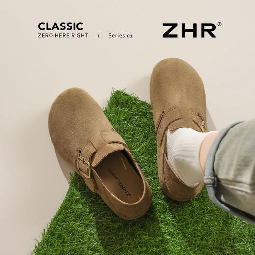 ZHR复古勃肯鞋女2026春季新款懒人一脚蹬两穿半拖鞋内增高休闲鞋 商品图1