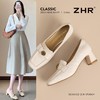 ZHR则则山茶花优雅浅口单鞋女2026新款时髦百搭复古方头粗跟单鞋 商品缩略图0