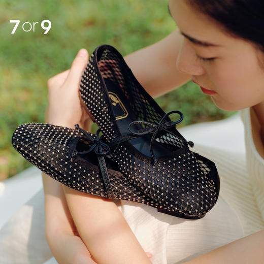 7or9玛丽珍网纱平底单鞋春夏新品夜星纱 商品图1