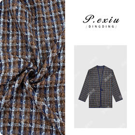 PanYiXiu/潘依绣英伦风撞色编织气质V领长袖外套 W-62715