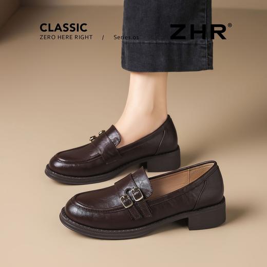 ZHR则则复古手抓纹百搭平底乐福鞋2026春季新款轻便舒适气质单鞋 商品图7