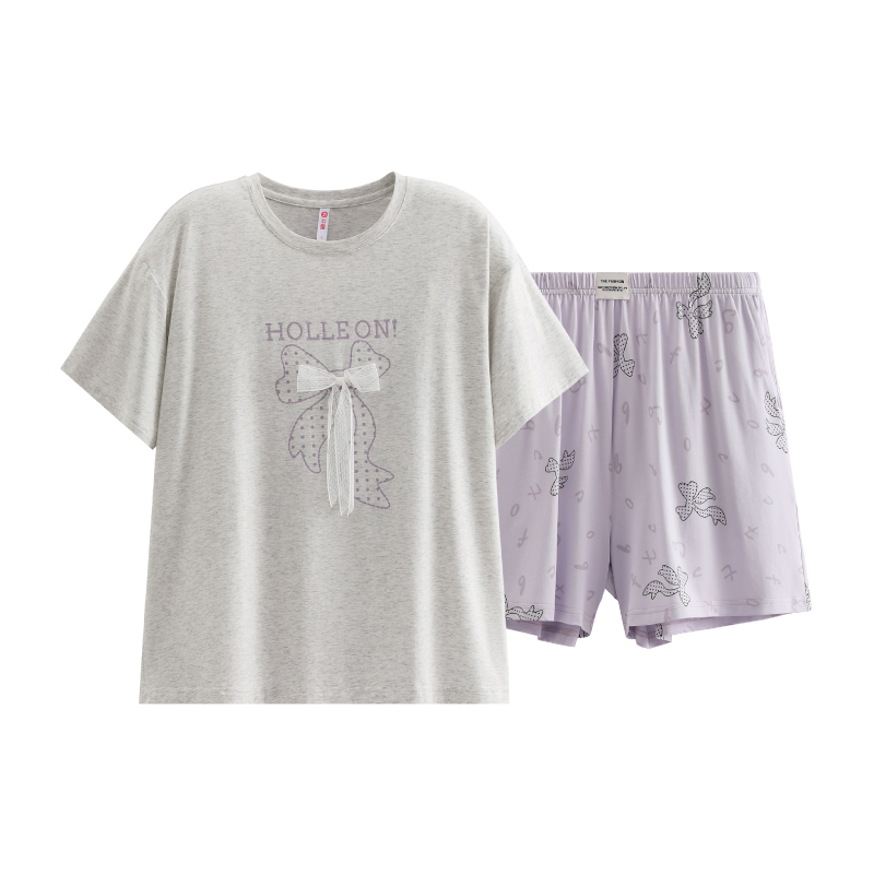 女士夏季睡衣短袖短裤yc0416002
