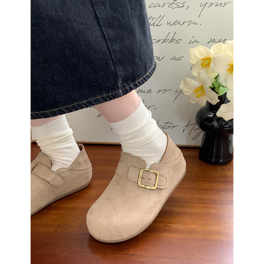 【YW】无忧购春季新款厚底百搭舒适两穿一脚蹬勃肯休闲鞋MIS-5949（3.7截单后3-7天发货) 商品图1