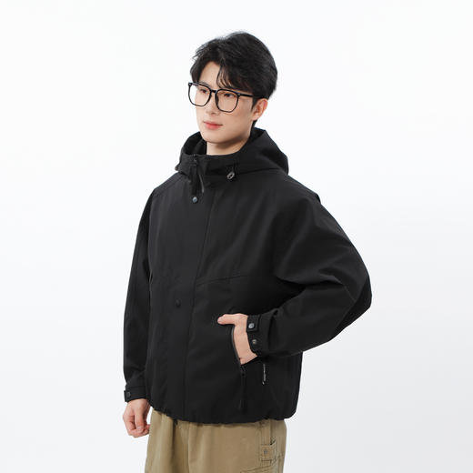 简约百搭休闲宽门襟带帽外套-纪念日百货门店同款169148570 商品图0