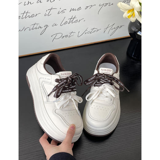 【YW】无忧购春季新款厚底增高撞色百搭板鞋休闲小白鞋MIS-6851（3.7截单后3-7天发货) 商品图5