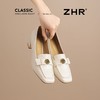 ZHR则则山茶花优雅浅口单鞋女2026新款时髦百搭复古方头粗跟单鞋 商品缩略图6