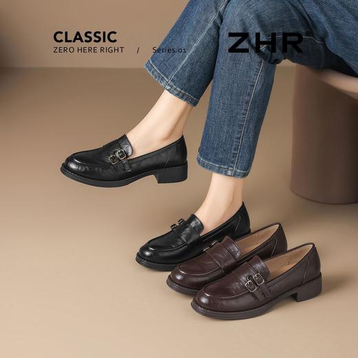 ZHR则则复古手抓纹百搭平底乐福鞋2026春季新款轻便舒适气质单鞋 商品图9