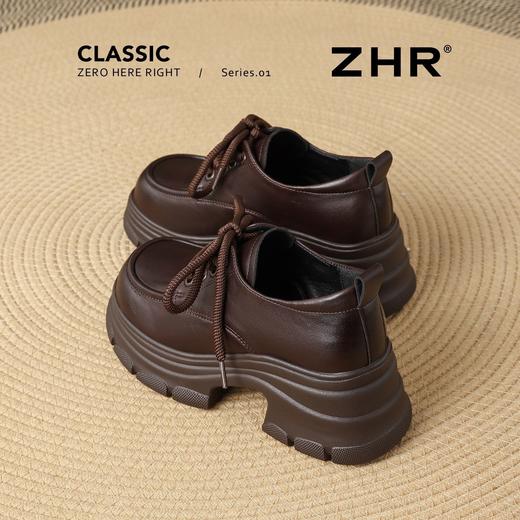 ZHR则则厚底增高单鞋英伦小皮鞋2026新款气质百搭洋气乐福鞋女鞋 商品图1