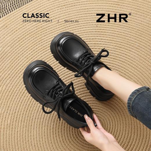 ZHR则则厚底增高单鞋英伦小皮鞋2026新款气质百搭洋气乐福鞋女鞋 商品图6