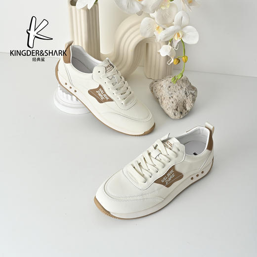 经典鲨2026年春季专柜新品男士韩版系带跑步运动休闲鞋KW08-613061 商品图4
