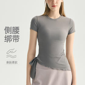 【3~5天发货】跃牌【美度空间】系列 绑带瑜伽短袖女透气百搭瑜伽服上衣TX62015