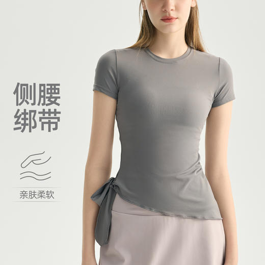 【3~5天发货】跃牌【美度空间】系列 绑带瑜伽短袖女透气百搭瑜伽服上衣TX62015 商品图0